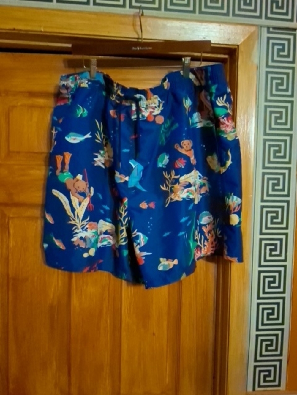 Polo by Ralph Lauren Blue Tropical Print Swim Trunks